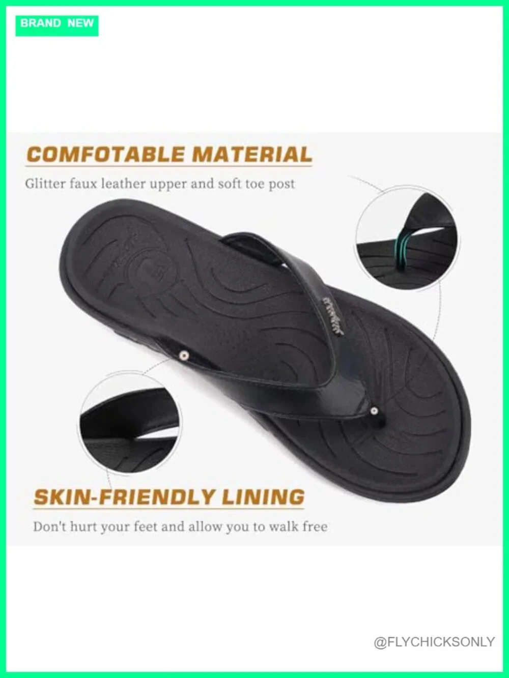 Orthotic Arch Support Yoga Mat Flip Flops Non-Slip Thong Sandals